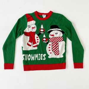 Blueberi Boulevard Snowmies Ugly Christmas Sweater Funny Holiday‎ Party M